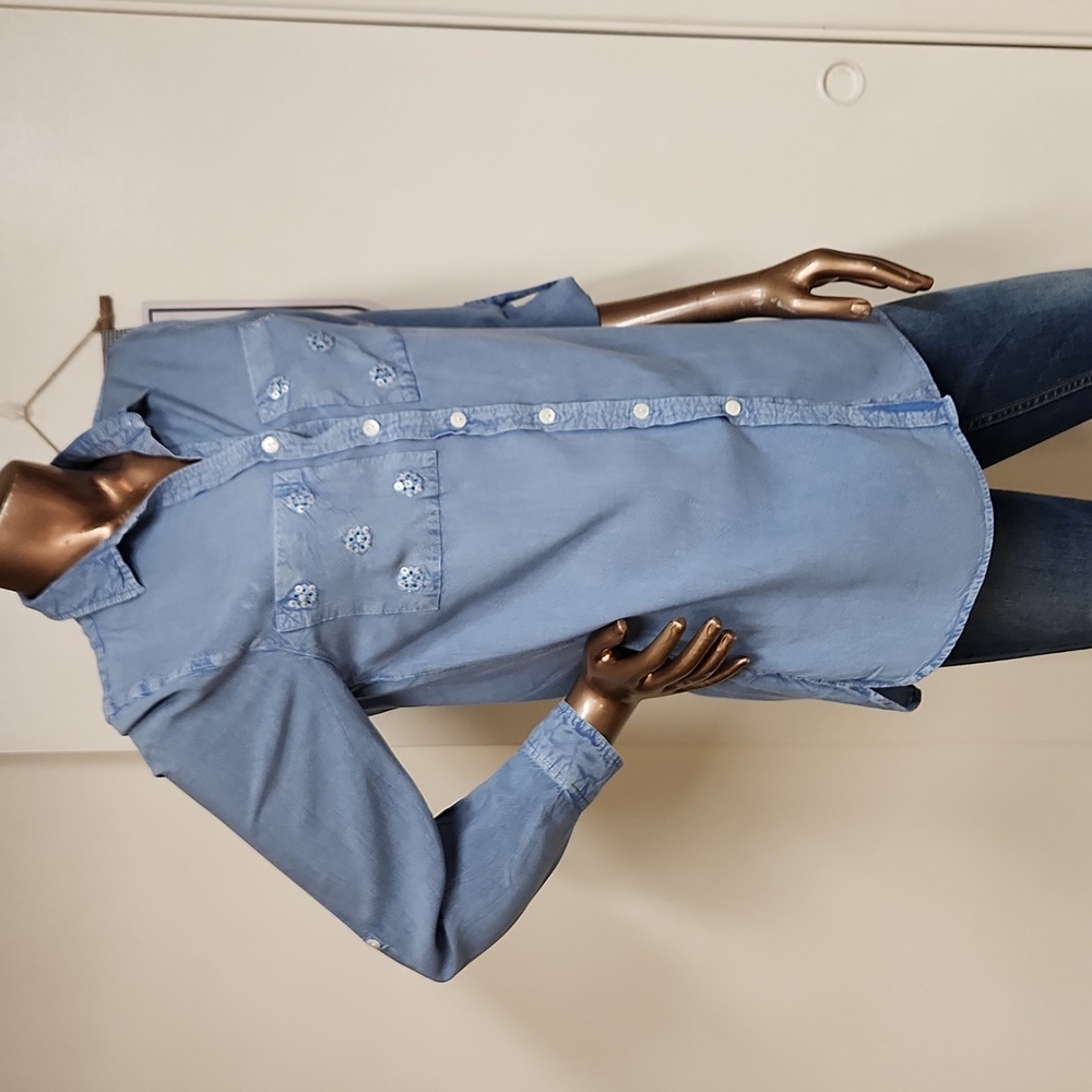 B Boutique by Evergreen Demin Look Buttondown Shirt